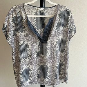 Shear v neck blouse